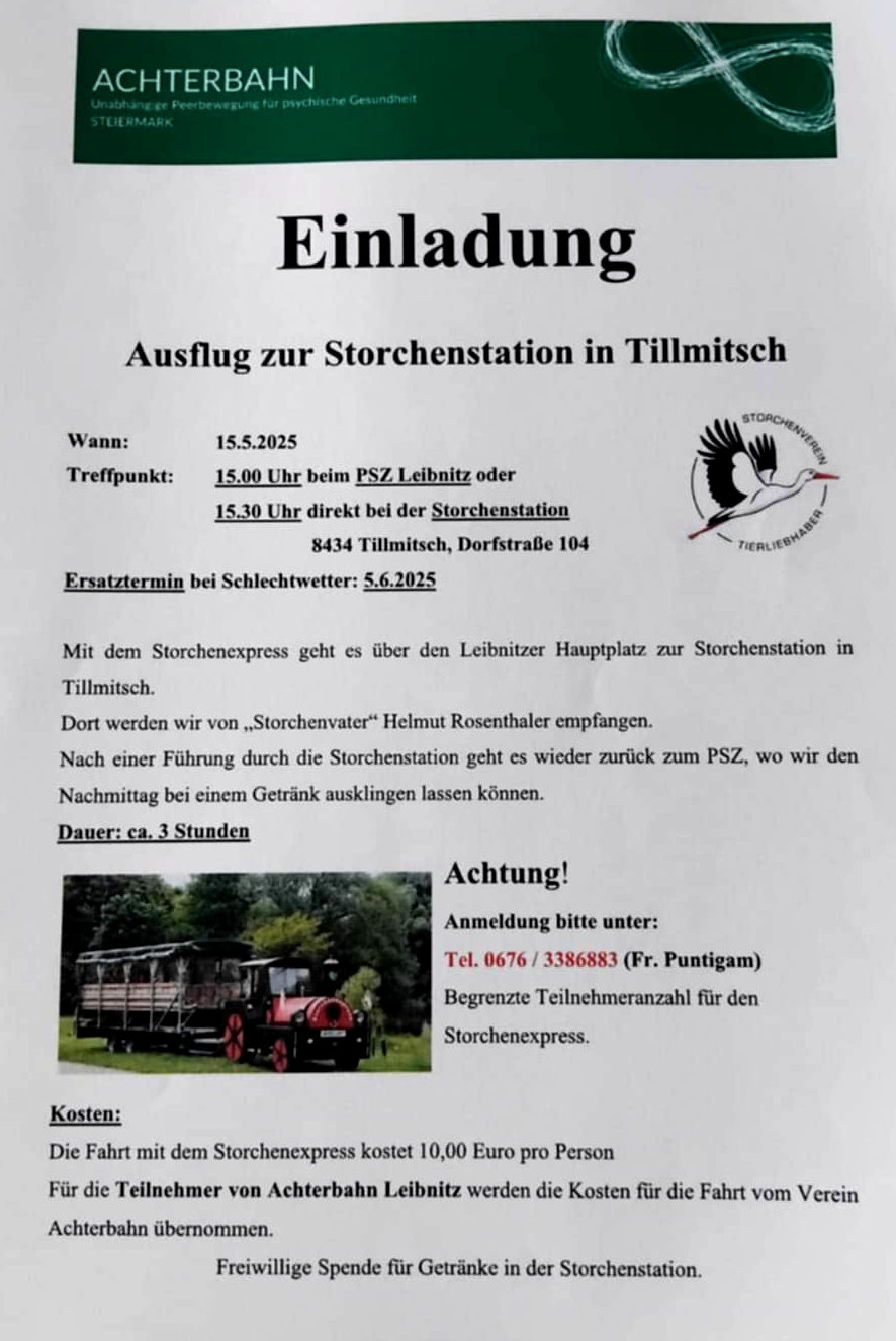 Achterbahn Leibnitz: Ausflug zur Storchenstation
