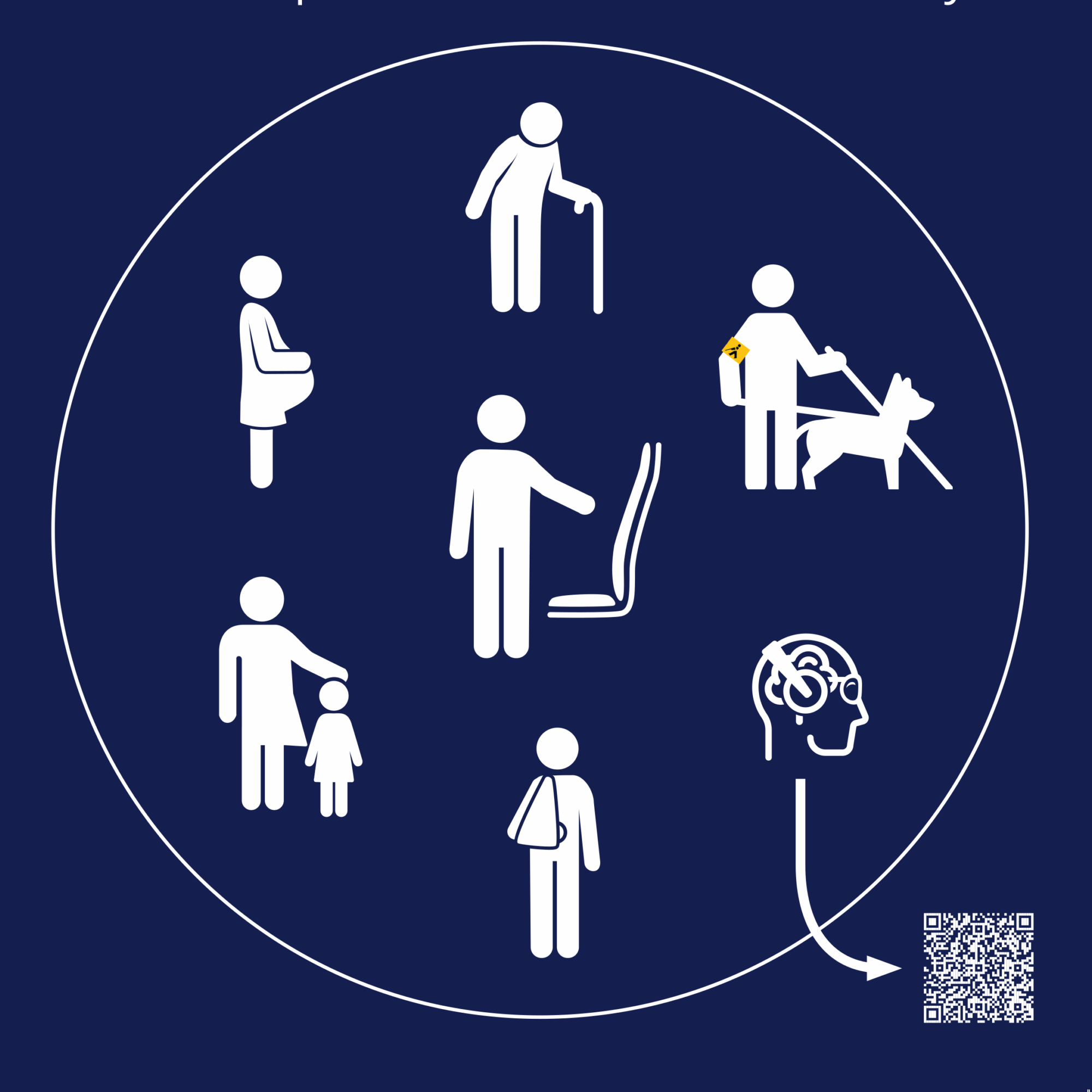 Sitzplatzkennzeichnung für mobilitätseingeschränkte Fahrgäste