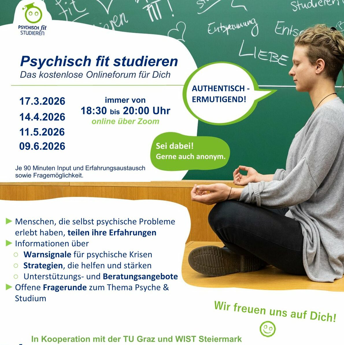 Psychisch fit studieren – das Forum für Studierende