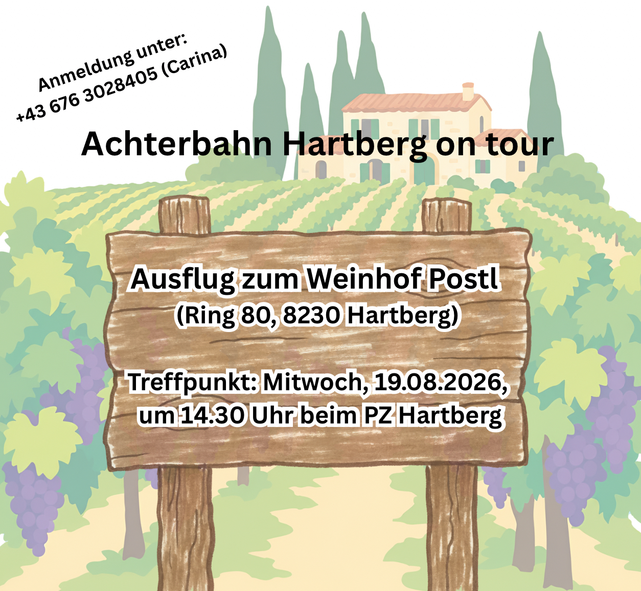 Achterbahn Hartberg on Tour: Ausflug zum Weinhof Postl